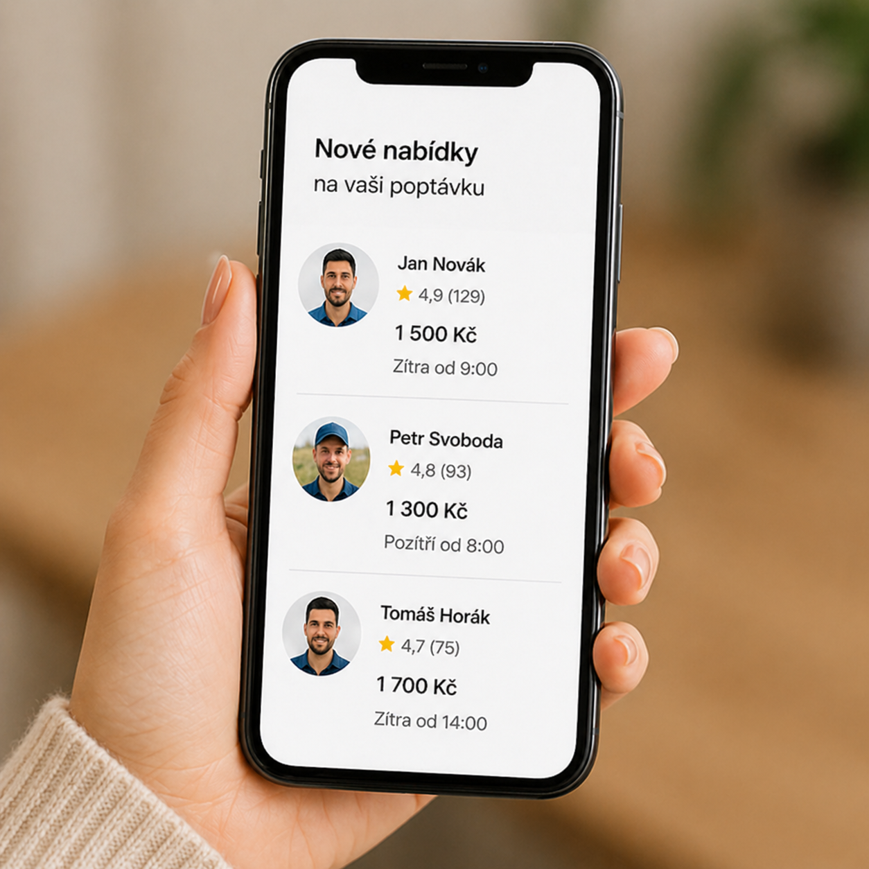 Receiving offers from workers